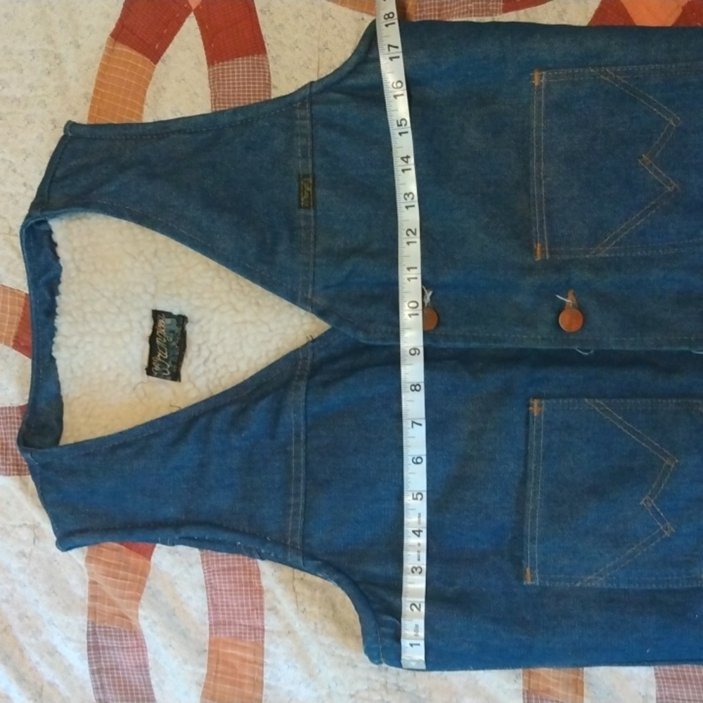 Vintage Wrangler Sherpa Lined Denim Vest
